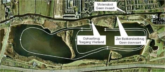 vaarrichting-rondvaren-vlietlandplas